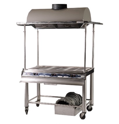 barbecue met afzuigkap - incl. gereedschap excl. gasfles