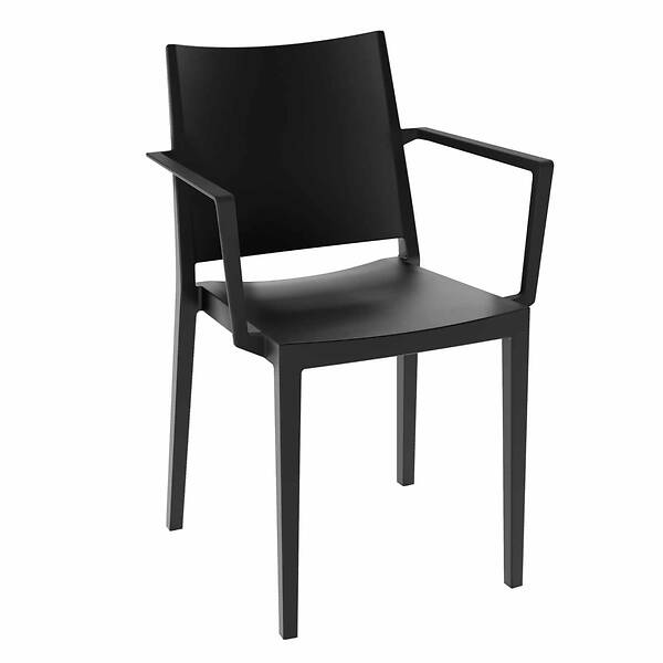 june stoel met armleuning - zwart - Stoelen