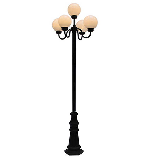 lantaarnpaal 4-bols - zwart - Verlichting